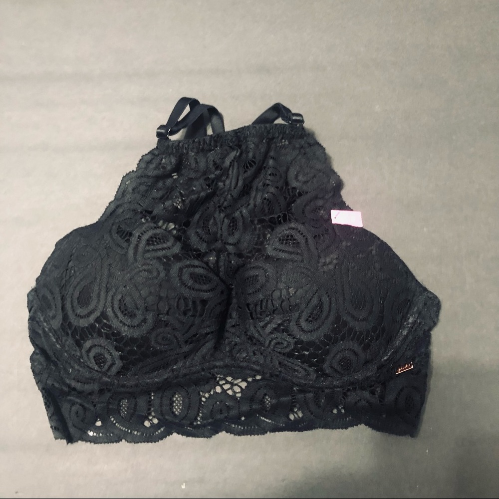 Victoria’s Secret push-up high neck crochet bralette